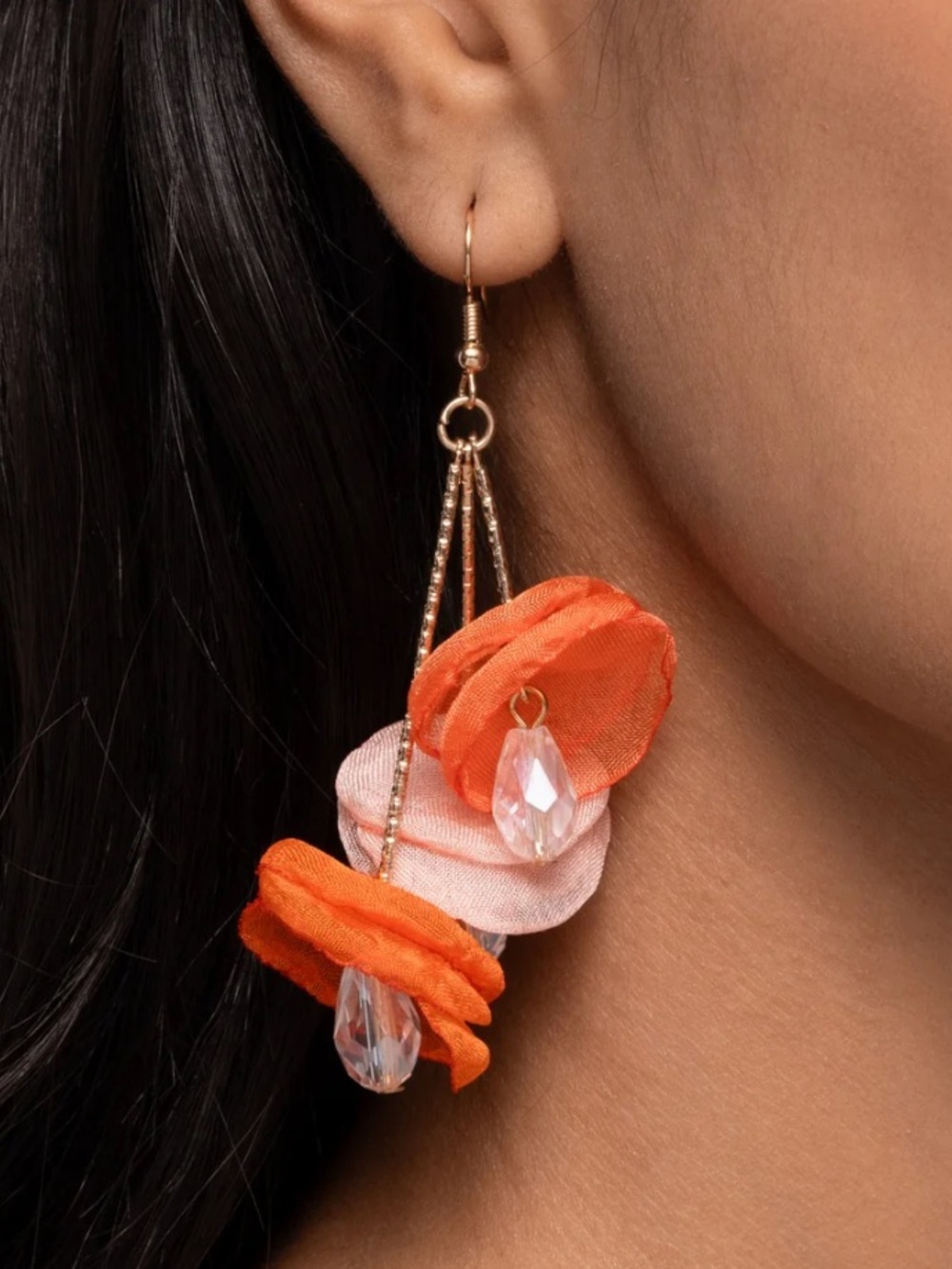 🌺🌸🌺 “WONDERLAND WELCOME” ORANGE EARRINGS ~ PAPARAZZI❗️ 🌺🌸🌺